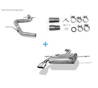 Acciaio Inox Impianto Completo Racing Da Gatto. VW Golf 6 2x80mm