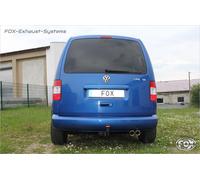 Acciaio Inox Impianto Completo Racing da Kat VW Caddy 3 2x80mm+Ammortizzatore