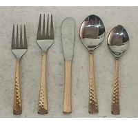 Acciaio Inox IN Rame Posate Cucchiaio Forcella Coltello, Collectibles Posate