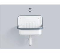 Acciaio inox lavandino 50 cm senza troppopieno