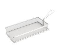 acciaio inox maglia rettangolare cestello gigante patatine paniere argentat