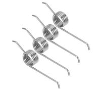 Acciaio Inox Molla Torsionale 7 MM 4 Pezzi per Coperchio Bidone | Ricambio Argento, Filo 0,8mm e Angolo 150 Gradi, per Secchi Ribaltabili e Manutenzione Domestica