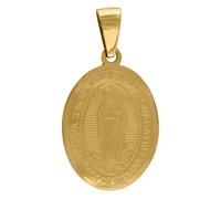Acciaio Inox Nuestra Senora De Guadalupe Ciondolo Ipg Placcato Small Medaglione