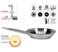 Acciaio Inox Padella Ø 20 CM Induktiongeeignet Kapseltopfboden