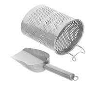 Acciaio Inox Paletta per Ghiaccio con Supporto, Montaggio Freezer | Set Integrato con Base di Sostegno, Stoccaggio Igienico, per Ghiaccio e Servizio Efficiente