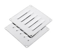 Acciaio Inox Pannello di Ventilazione 2 Pezzi | Design Rettangolare Lucido, Montaggio Semplice, per Cottura All'aperto e Uso Smoker Box