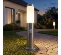 Acciaio Inox Esterno Piedistallo Luce Giardino Lampada a Stelo Voce Hof Sensore