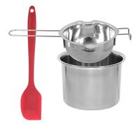 Acciaio Inox Pentola Bagnomaria per Sciogliere Formaggio 400ml | Riscaldamento Delicato, Adatta a Casa e Ristoranti, Include Raschietto, per Caramello e Cioccolato Colore Casuale
