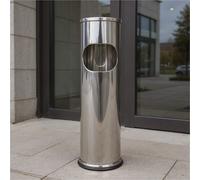 Acciaio Inox Posacenere Portacenere Standascher 54 CM Con Bidone Delle