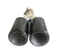 Acciaio Inox Punta Trim Modifica degli accessori per auto del tubo di scarico dell'automobile universale in acciaio inossidabile per lo styling in fibra di carbonio Tubo Scarico Accessori(63MM IN-76MM