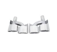 Acciaio Inox Punta Trim Per Benz Classe C Classe E Classe S Aggiornamento del tubo di coda per l'uscita di C63 Per AMG R Punta di scarico ovale saldata Tubo Scarico Accessori(Black)