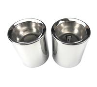 Acciaio Inox Punta Trim Per Mini Per Cooper R55 R56 R57 R58 R59 R60 R61 F54 F55 F56 F57 F60 Nessun trapano Suggerimenti per tubi di coda Scarico posteriore Accessori auto Tubo Scarico Accessori(Silver