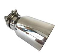 Acciaio Inox Punta Trim Punta di modifica degli accessori per auto del tubo di scarico dell'automobile universale inclinata in acciaio inossidabile Tubo Scarico Accessori(51MM IN- 89MM OUT)