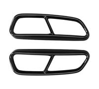 Acciaio Inox Punta Trim Sostituzione della punta di scarico per auto quad in acciaio inossidabile nero lucido di ricambio per C7 2016-2018 Tubo Scarico Accessori