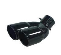 Acciaio Inox Punta Trim Tubo di scarico universale piegabile Tubo di coda in acciaio inossidabile Ugello a doppia uscita Accessori per auto con modifica della gola curva Tubo Scarico Accessori(Black)