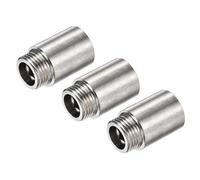 Acciaio Inox Raccordo Prolunga 30mm G1/2 Femmina a G1/2 Maschio Filettatura 3pz