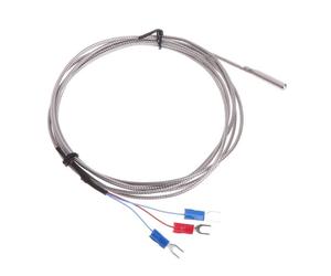 Acciaio Inox Rtd PT100 Sensore Temperatura Termocoppia Con 2m 3 Cavo