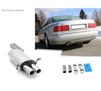 Acciaio Inox Sportivo Audi A8 S8 D2 Tipo 4D per Modelli Con AHK 2x76mm Rotondo