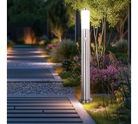 Acciaio Inox Supporto Lampada Esterno Movimento Giardino Terrazzi Argento [EEK: Non valutato]