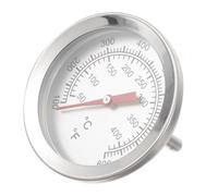 Acciaio Inox Termometro per Forno, Argento, Lettura Istantanea | Display Grande Indicatori Blu e Rossi, Superficie Liscia senza Sbavature, per Pizza, Pane, Griglie