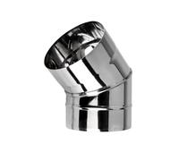 Acciaio Inox Tubo Gomito 15 Gradi Camino Multi Canna Fumaria Curva Stufe 15 °