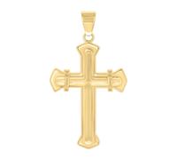 Acciaio Inox Uomo a Punta Croce Ciondolo Religioso Ciondolo Opzioni Colore