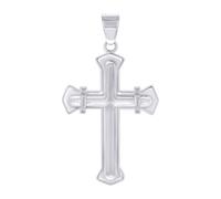 Acciaio Inox Uomo a Punta Croce Ciondolo Religioso Ciondolo Opzioni Colore