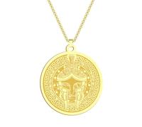 Acciaio Inox Uomo Spartano Casco Pendente Gladiatore Collana Guerriero Medaglia Regalo Gioielli
