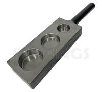 Acciaio Lingotto 3 IN 1 Stampo Argento Oro Barretta Fonderia Fusione Metal Tool