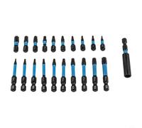 Acciaio Per Impatto Per Torx Bit Set Con Fori Di Sicurezza Tt6 A Tt40 Finitura Blu E Supporto Magnetico Per Le Compiti Di Riparazione Domestica Automobilistica