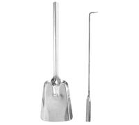 Acciaio Set Attrezzi per Stufa Argento, 45 Pala e Attizzatoio | Resiste alle Alte Temperature, Controllo del Fuoco, per Caminetto Domestico, Accessori per Campeggio, Wood Stove