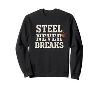 Acciaio Steel Mill Union Pride Ironworker Blue Collar Felpa