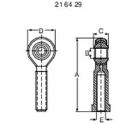 ACCIAIO TESTA SFERICA CON FILETTATURA INTERNA M3 1 PZ