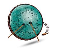 Acciaio Tongue Drum 14 Pollice 15 Nota Strumento Percussione, Strumento a Percussione Manuale Tambourine, Martello Per Cintura, Borsa Da Viaggio, Yoga, Meditazione, Musicoterapia (Color : A)