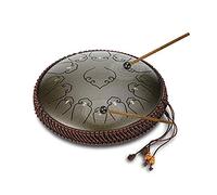 Acciaio Tongue Drum 14 Pollice 15 Nota Strumento Percussione, Strumento a Percussione Manuale Tambourine, Martello Per Cintura, Borsa Da Viaggio, Yoga, Meditazione, Musicoterapia (Color : A)