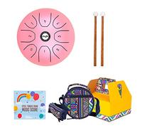 Acciaio Tongue Drum 8 Note 5.5In C-Keys Tamburo in acciaio Strumento a percussione con bacchetta Libro di musica per l'educazione musicale