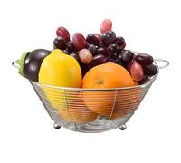 Acciaio Vegetable Washing Basket, Multipurpose Kitchen Strainer, Metal Wire Rinse Bowl for Fruits and Vegetables, S 12,7 x 11 cm, M 24 x 15 x 11,5 cm, L 6,3 x 4,72 pollici