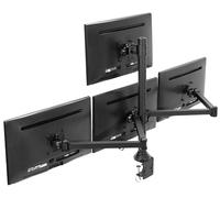 Acciaio vivo Quad LED/LCD monitor Heavy Duty Desk Mount 3 + 1 completamente regolabile supporto | holds Four (4) schermi fino a 81,3 cm (stand-v104 a)
