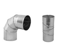 Acciaio Zincato Regolabile Gomito 15 30 45 90 Gradi Curva Camino Condotto Tubo