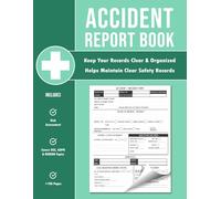 Accident Report Book: Track Workplace & School Incidents | Supports HSE, GDPR & RIDDOR Practices | Includes Risk Sections