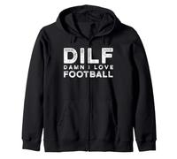 Accidenti, Amo Il Calcio DILF Funny Dad Football Felpa con Cappuccio