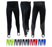 Acclaim Athens - Leggings da uomo in poliestere elasticizzato a quattro vie, stampa riflettente, corsa, esercizio, fitness, allenamento, elastico in vita, Nero , M