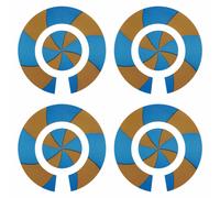 Acclaim Autoadesivo Spirale Bocce Bowling Identity Adesivi Completo Set Di 4