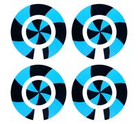 Acclaim Autoadesivo Spirale Bocce Bowling Identity Adesivi Completo Set Di 4