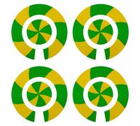 Acclaim Autoadesivo Spirale Bocce Bowling Identity Adesivi Completo Set Di 4