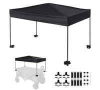 Acclcors Tettoia per carretto, copertura per tetto del carrello da campeggio all'aperto, pieghevole, impermeabile, portatile, per carrello a mano (L83 x 50 x 45 cm)