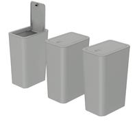 Accmuzzy Set di 3 Bidoni della Spazzatura da 9 L per Bagno, Cestini Stretti con Coperchio, a Prova di Cane, Adatti per Camera da Letto, Ufficio, Soggiorno, Cucina e WC