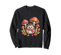 Accogliente autunno riccio con funghi natura illustrazione Felpa
