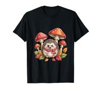 Accogliente autunno riccio con funghi natura illustrazione Maglietta