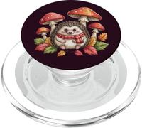 Accogliente autunno riccio con funghi natura illustrazione PopSockets PopGrip per MagSafe